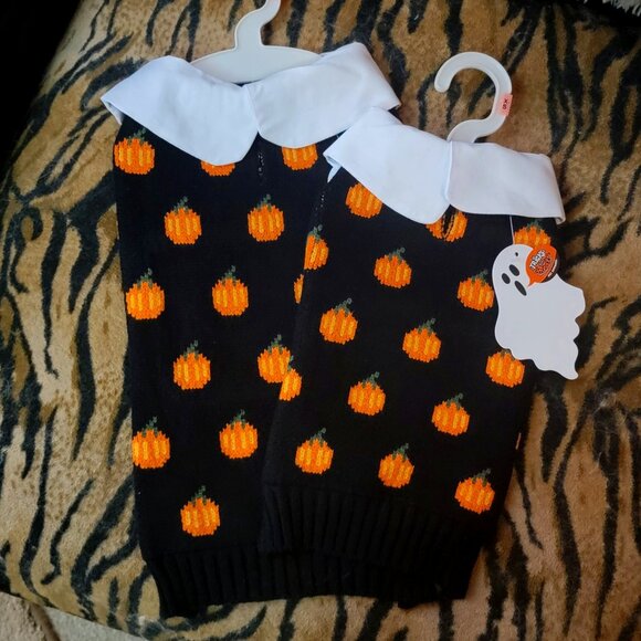 Pet Sweater Dog or Cat Fall Pumpkins Or Halloween sm ea. New! - Picture 1 of 2